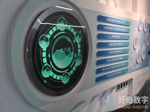 oled圓形屏鏡面觸摸互動(dòng)-好奇數(shù)字科技