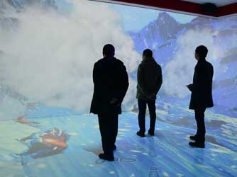 濰坊濱海黨性教育展館沉浸式四折幕投影互動(dòng)